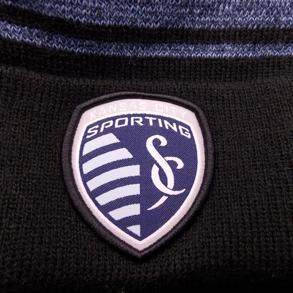 New Era Sporting KC Black Chilled Pom Knit Hat - Picture 4 of 5